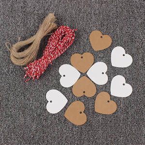 Etiquetas de papel kraft con cordón, etiquetas colgantes en blanco de formas variadas para empaquetado de regalos, etiquetas para ropa - Product Image 5