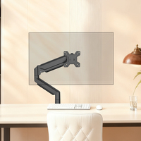 Support d'Écran de Bureau pour Ordinateur 13"-32" Hauteur Réglable en Aluminium avec Bras Unique à Ressort à Gaz en Stock
