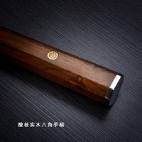 Ensemble de couteaux de cuisine de chef en acier inoxydable allemand 1.4116 à haute teneur en carbone manche en bois de rose octogonal boîte-cadeau personnalisée emballage de logo