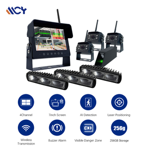 Nueva Luz de Advertencia de Seguridad Digital Inalámbrica para Montacargas, LED de <span class=keywords><strong>7</strong></span>'', Impermeable IP67, Visión Nocturna, 3 Piezas, Lámpara de Delimitación de Zona de Operación - Product Image 3