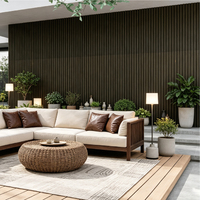 Panneau mural composite PVC WPC léger, imperméable, à grain de bois, avec revêtement ASA pour une utilisation en extérieur