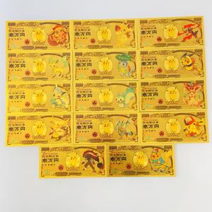 Japanische Anime Pokémon Pikachu Plastik Vergoldete Folien-Banknote Sammlerstück Gedenkgeschenk für Kinder - Product Image 6