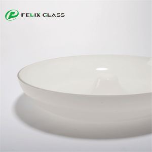 OEM Customized Opal White Blown Glass LED Lamp Shade Fused Glass <b>Globe</b> Chandelier Pendant <b>Light</b> Middle Sizes Eye Caring 3-Year - Product Image 1