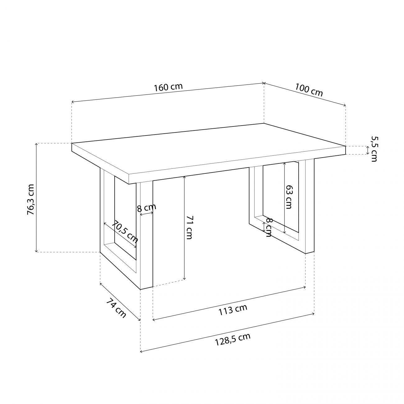 Couleur: Chêne sauvage-Blanc