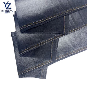 10 oz Stretch tissé fil teint coton Polyester Spandex Slub sergé Denim tissu pour enfants et adolescents Jeans - Product Image 1
