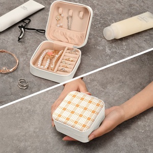 Custom Print Leather Jewelry Case Portable Zipper Jewelry <b>Storage</b> Box Hawaii Palaka Design Women Travel Jewelry <b>Boxes</b> Organizer - Product Image 6