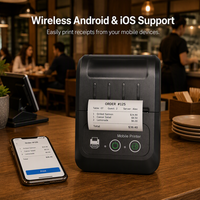 Imprimante thermique portable MP-58N 58 mm sans fil, sans encre, pour codes-barres, compatible Android et iOS, pour la maison et les entreprises