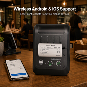 เครื่องพิมพ์บาร์โค้ดแบบพกพา MP-58N ขนาด 58 มม. แบบไร้สาย ไม่ต้องใช้หมึก สำหรับ Android IOS เหมาะสำหรับธุรกิจในบ้าน ขายส่ง - Product Image 5