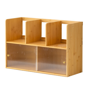 Estantería de Escritorio Zhumei, Madera Natural con Puerta de Vidrio, Organizador de Oficina, Estilo Simple, Tipo Vertical, Rectangular, AL727689804252 - Product Image 5