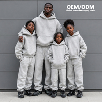 Ensemble de sweats à capuche personnalisés pour la famille, OEM ODM, survêtements streetwear vierges pour maman et moi, impression et broderie sous marque privée, vente en gros directe usine