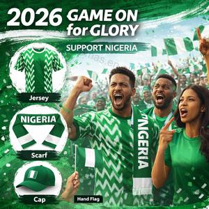 Fan Souvenirs <b>Gift</b> <b>Set</b> Custom Soccer Jersey Scarf Bucket Hat Hand Flag Supporter Kit for Match Day Stadium Events - Product Image 2