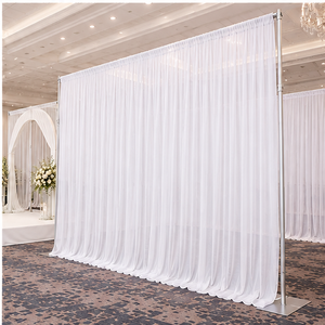 Commercial Polyester Sheer Chiffon <b>Backdrop</b> Curtain for Venue Decoration and Stage Display Supplier - Product Image 1
