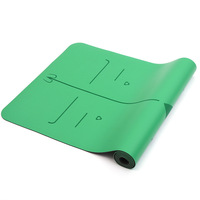 Tapis de yoga en PU de qualité supérieure, coloré, absorbant la transpiration, respirant, en caoutchouc naturel, avec logo personnalisé gravé et imprimé, tapis d'exercice fitness