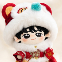 Boneka Singa Tionghoa Kustom dengan Jubah Merah untuk Hadiah Perayaan