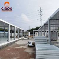 Cbox, restaurant mobile moderne de 20 pieds, kiosque de nourriture de rue, boutique modulaire pour festival de musique, maison préfabriquée en conteneur à plat