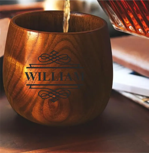 Vente en gros de tasses à whisky en bois brûlé, personnalisées avec logo, faites à la main, modernes et luxueuses, cadeaux d'affaires pour hommes, tasses à café et à thé écologiques - Product Image 3