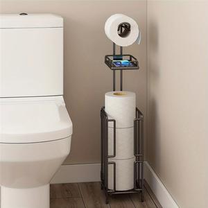 Portarrollos de Papel Higiénico de Hierro Forjado, Vertical, de Pie, Diseño Moderno, Ecológico, para Hotel, Baño, Cocina - Product Image 1