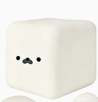 Jouet sensoriel anti-stress unisexe pour enfants et adultes, mini cube de tofu en forme de phoque, super doux et moelleux, format poche