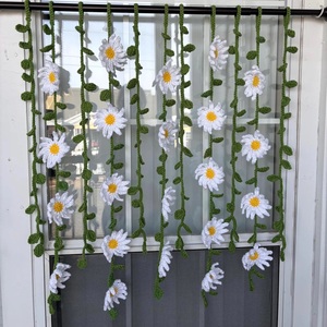 Tenda <span class=keywords><strong>a</strong></span> <span class=keywords><strong>Fiori</strong></span> di Glicine all'Uncinetto Fatta <span class=keywords><strong>a</strong></span> Mano, Decorazione Moderna per Finestre e Porte, Lunghezza Personalizzabile, Stile Fatato per Cameretta - Product Image 5