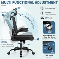 Ddp Prix Noir Pas Cher Base En Métal Hauteur Ajustable Ascenseur À Gaz Pivotant Rotatif Chaise De Bureau avec Soutien Lombaire Appui-Tête Réglable 2d