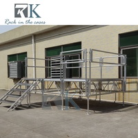 Scène en aluminium avec escalier et garde-corps / Scène de concert mobile / Plateforme de scène portable