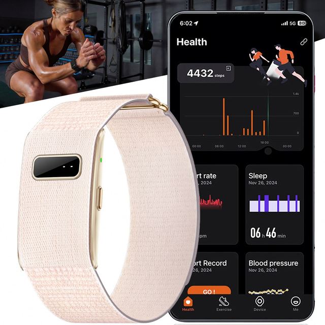 New H59 Max Fitness Tracker Smart Bracelet Heart Rate Blood Pressure Monitor GPS Running AI Health Report With Small Screen