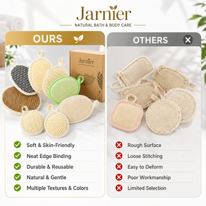 Brosse corporelle ovale Jarnier avec <span class=keywords><strong>éponge</strong></span> exfoliante en loofah, <span class=keywords><strong>éponge</strong></span>s <span class=keywords><strong>de</strong></span> bain style simple et tampon facial en coton loofah pour la <span class=keywords><strong>douche</strong></span> - Product Image 5