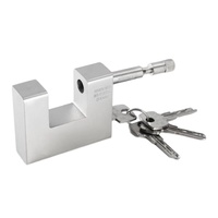 Emballage de boîte cadeau de haute qualité avec quatre clés d'ordinateur, serrures de porte d'entrepôt robustes, cadenas de sécurité rectangulaires en fer