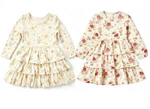 Nuovo Stile 2026: Abito Estivo a Strati per Bambina, Personalizzabile, Collo Tondo, Linea A, in Bambù Morbido, Nero - Product Image 2