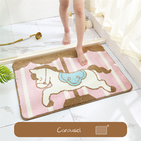 Tapis de bain antidérapants personnalisés en gros, lavables en machine, tapis de salle de bain moelleux et touffetés pour la douche