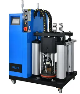 Rinngo - Máquina automática de colagem a quente para madeira, 20kg, placa de pressão dupla, sistema de fornecimento de pur, aplicador de cola, pur
