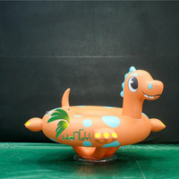 Dragon Orange Gonflable Flottant Piscine Jouet Anneaux de Natation