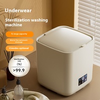 Mini lave-linge automatique en plastique pour sous-vêtements, chaussettes, lave-linge/sécheuse tout-en-un avec ions argent pour une utilisation en petite résidence étudiante