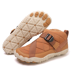 Bottes d'hiver unisexes, hauteur cheville, bout fermé, doublure en fourrure, semelle extérieure en caoutchouc imperméable, semelle intermédiaire en EVA, antidérapantes, chaudes et confortables - Product Image 5