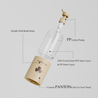 Bouteille de gel douche, savon liquide, lotion, shampoing pour cheveux et corps en PET à double paroi de couleur personnalisée KAIGE 300ML 400ML 500ML