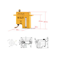 Moteur servo numérique à engrenages métalliques KST X10 Pro 11.5Kgf.cm 0.10sec, sans noyau, à couple élevé, pour planeur de compétition F5J et ailes de grande échelle