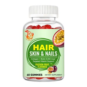 Vitaminas para Cabello, Piel y Uñas para Mujeres en Gomitas, Envío Rápido, Cabello de Crecimiento Rápido, 400mcg de Ácido Fólico por Porción, Suplemento Dietético - Product Image 3