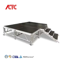 Scène modulaire portable en alliage d'aluminium à installation rapide, structure de scène pliable pour événements en extérieur