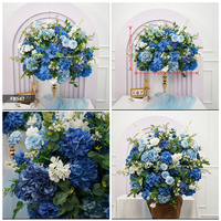 Groothandel Bosstijl Kunstbloemenbal Zijde Groen Groenblad Tafeldecoratie Bruiloftdecoratie Witte Hortensia Bloembollen