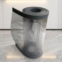Rideau de porte magnétique en PVC souple, isolant, coupe-vent, transparent, avec fermeture magnétique, pour porte d'entrée, idéal pour climatiseur