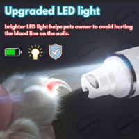 Lime à ongles pour animaux de compagnie à LED haute efficacité, faible bruit, écran LCD, longue durée, coupe-ongles électrique pour chien