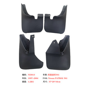 Nissan Patrol Y61 <b>Mud</b> <b>Flaps</b> 1997-2004 Plastic Rear Left Right Black Tire Deflectors - Product Image 4