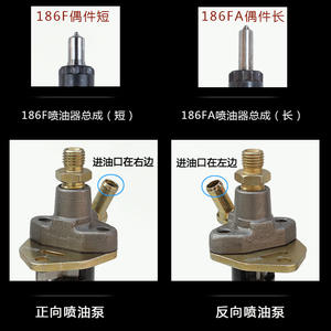 Pièces de moteur de mini-motoculteur diesel refroidi par air : Pompe d'injection de carburant et ensemble de buses, modèles 173F, 178F, 186FA, 192F, 195 Injecteur - Product Image 4