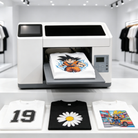 Imprimante DTG intelligente Reeleyin A3, nouvelle génération, écran tactile AI H5, encre de revêtement textile multicolore, impression directe sur vêtement pour t-shirt