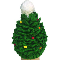 Bonnet tricoté de Noël avec pompon, chaud pour l'hiver, motif Père Noël, vente en gros, logo personnalisé, nouvelle arrivée, unisexe parent-enfant