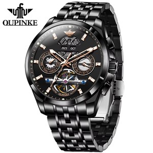 OUPINKE 3251 Men's Watches Flywheel <b>Automatic</b> Mechanical Original <b>Wristwatch</b> for Man Waterproof Luminous Perpetual Dual Calendar - Product Image 5