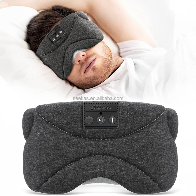 Bluetooth Sleep Mask with Timer and White Noise Sleep Headphones for Side Sleepers OEM Supply for Night Use Dark Circles Relief
