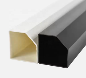 Funda protectora de plástico ecológico duradero de perfil hueco de PVC palo de madera para construcción de procesamiento de corte de modelado por extrusión - Product Image 1