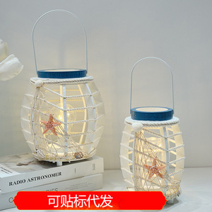 <b>LED</b> Ocean Style Night Lantern Round Tap Control <b>Battery</b> Powered Indoor Bedroom Decor - Product Image 5