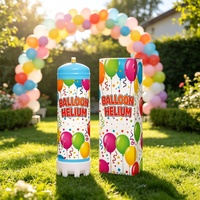 Cylindre de gaz He de 2,2 L de qualité supérieure avec buse d'air pour gonflage de ballons en caoutchouc, Mylar et aluminium